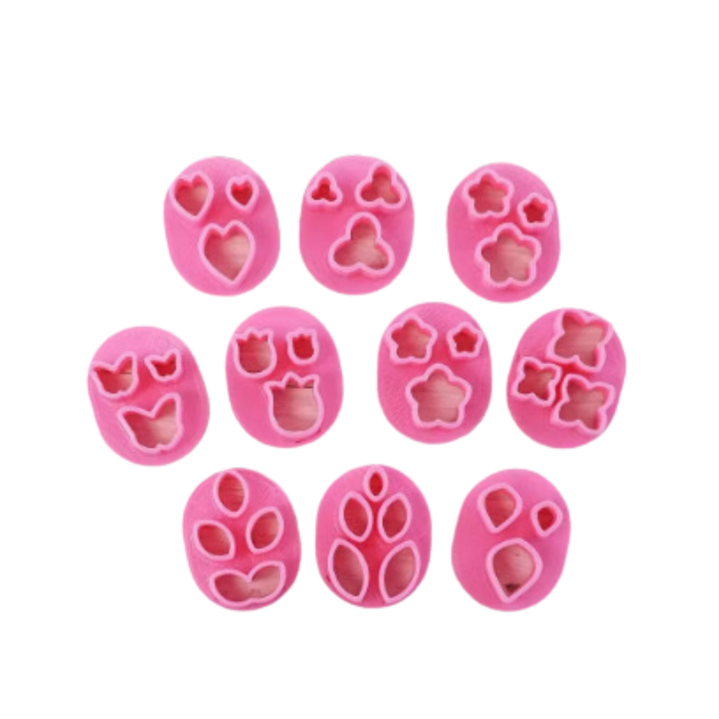 Mini Moldes de Arcilla, combinación de flores, pétalos, hojas