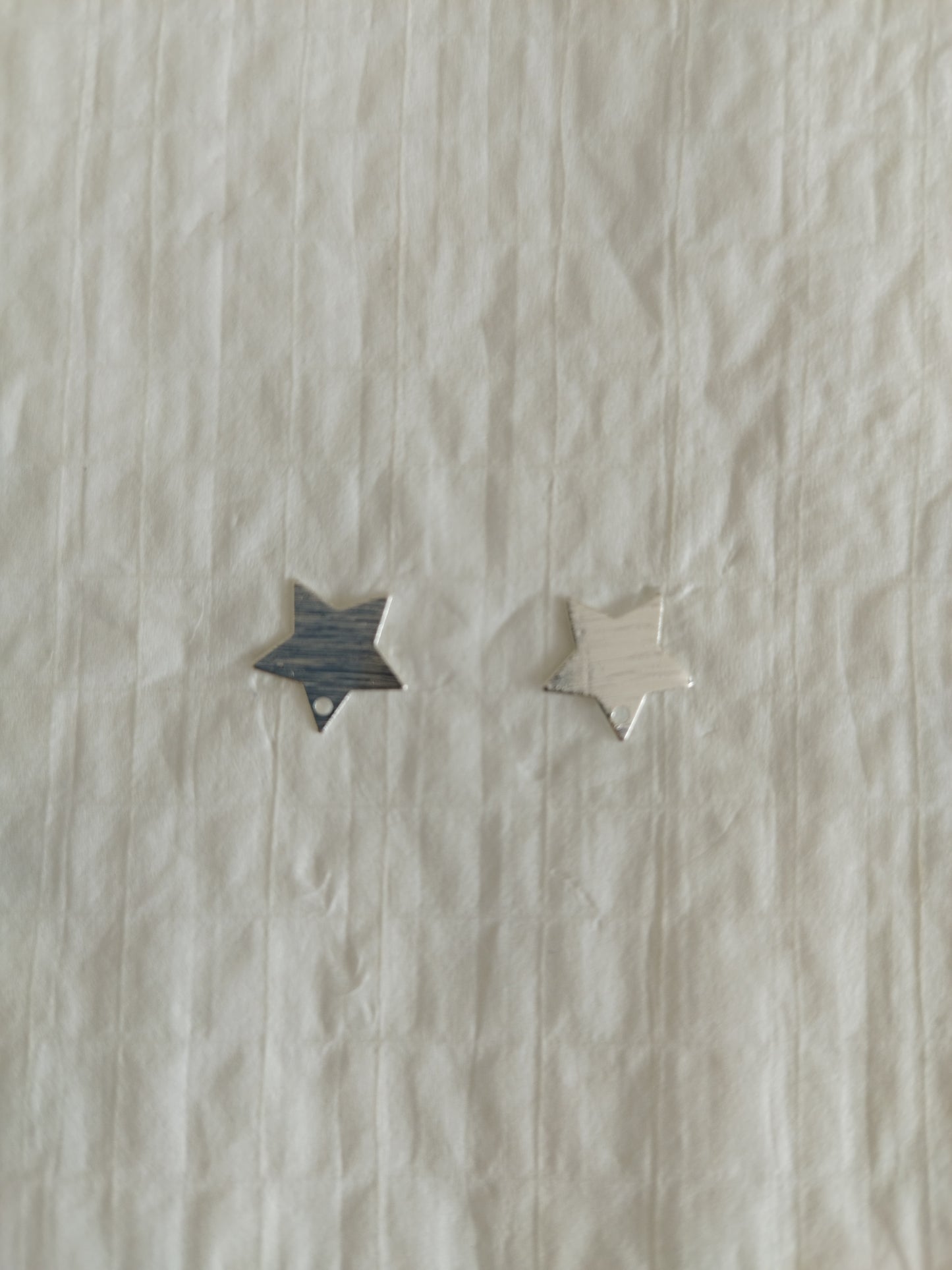 Bases de aros de estrella 1,5 cms Plateadas