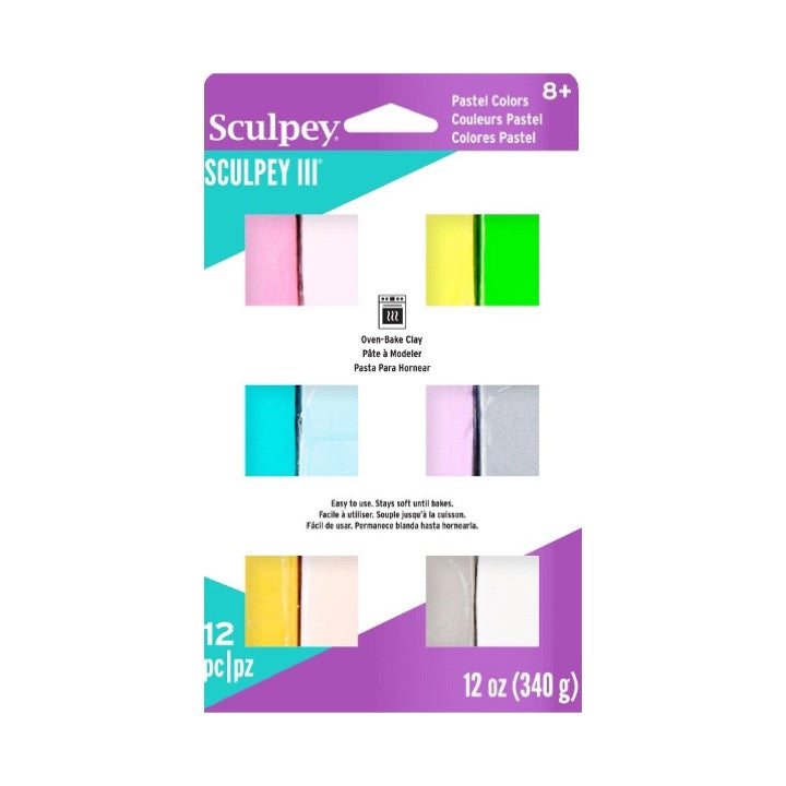 Sculpey III Multipack - Pearls & Pastels, 12 x 1 oz (28 g)