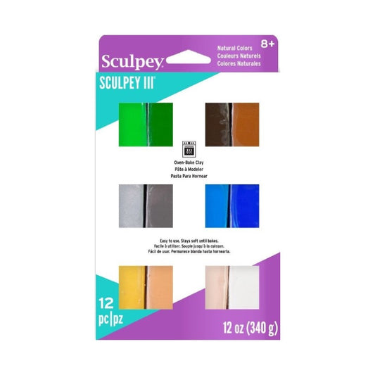 Sculpey III Multipack - Naturals, 12 x 1 oz (28 g)