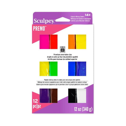 Sculpey Premo! MultiPack 12 Colores Clasicos - 340g (12 x 28g)