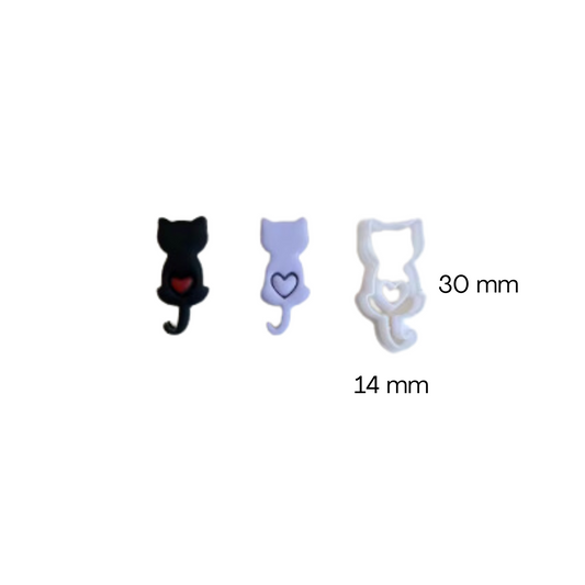 Molde Cortador Forma de Gatito con un corazón