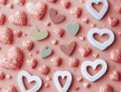 Moldes con forma de corazón 1,6 cms